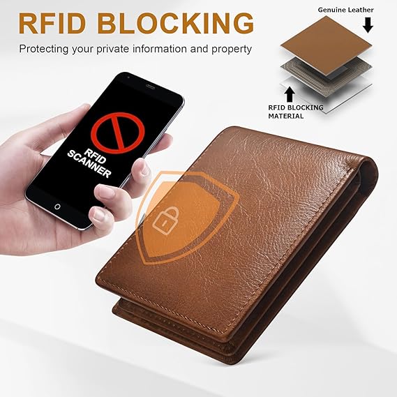 Luxury Leather Laser-Engraved Men’s Wallet