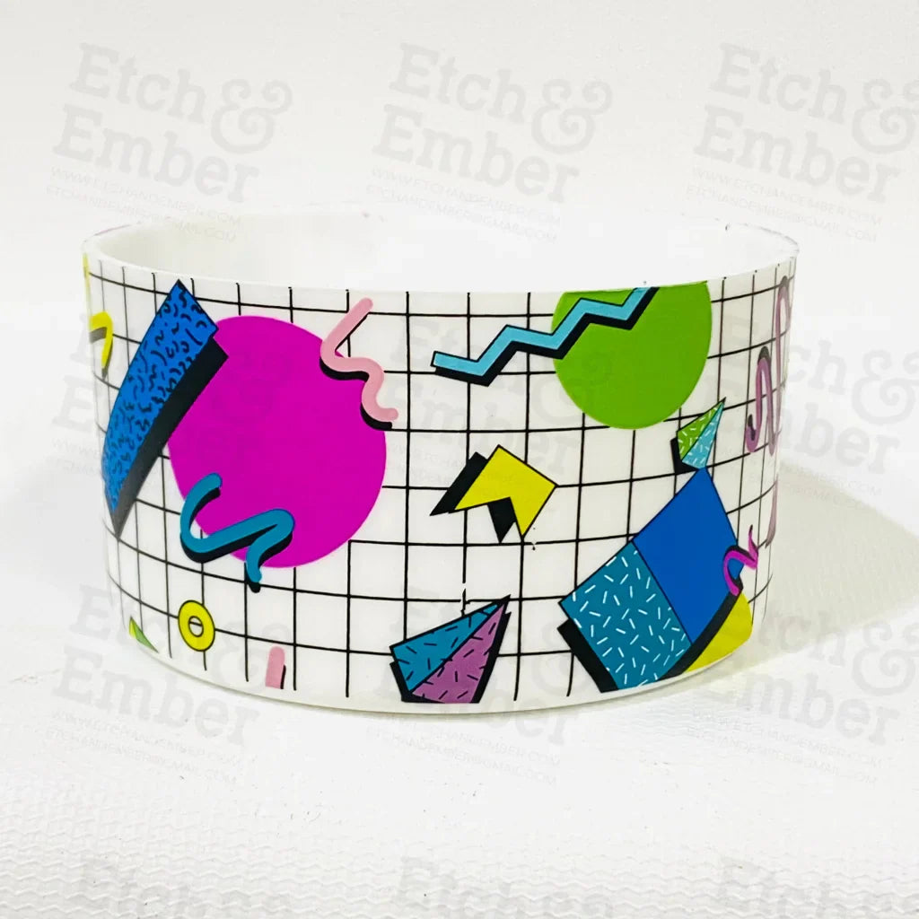 80's Vibe Tumbler Boot- pink, green, blue, yellow