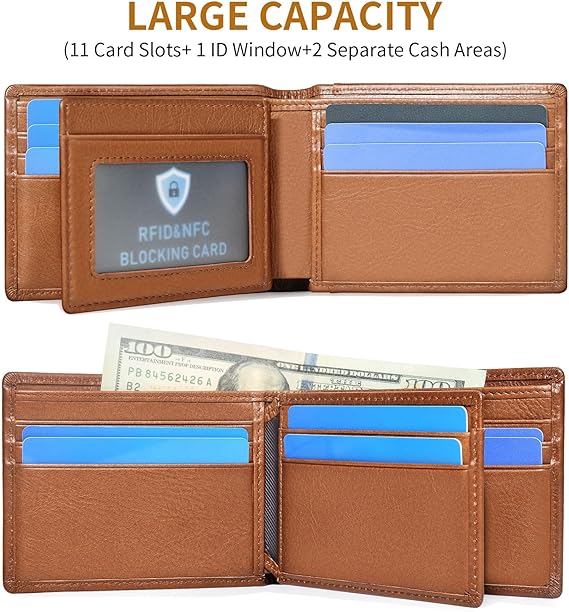 Luxury Leather Laser-Engraved Men’s Wallet