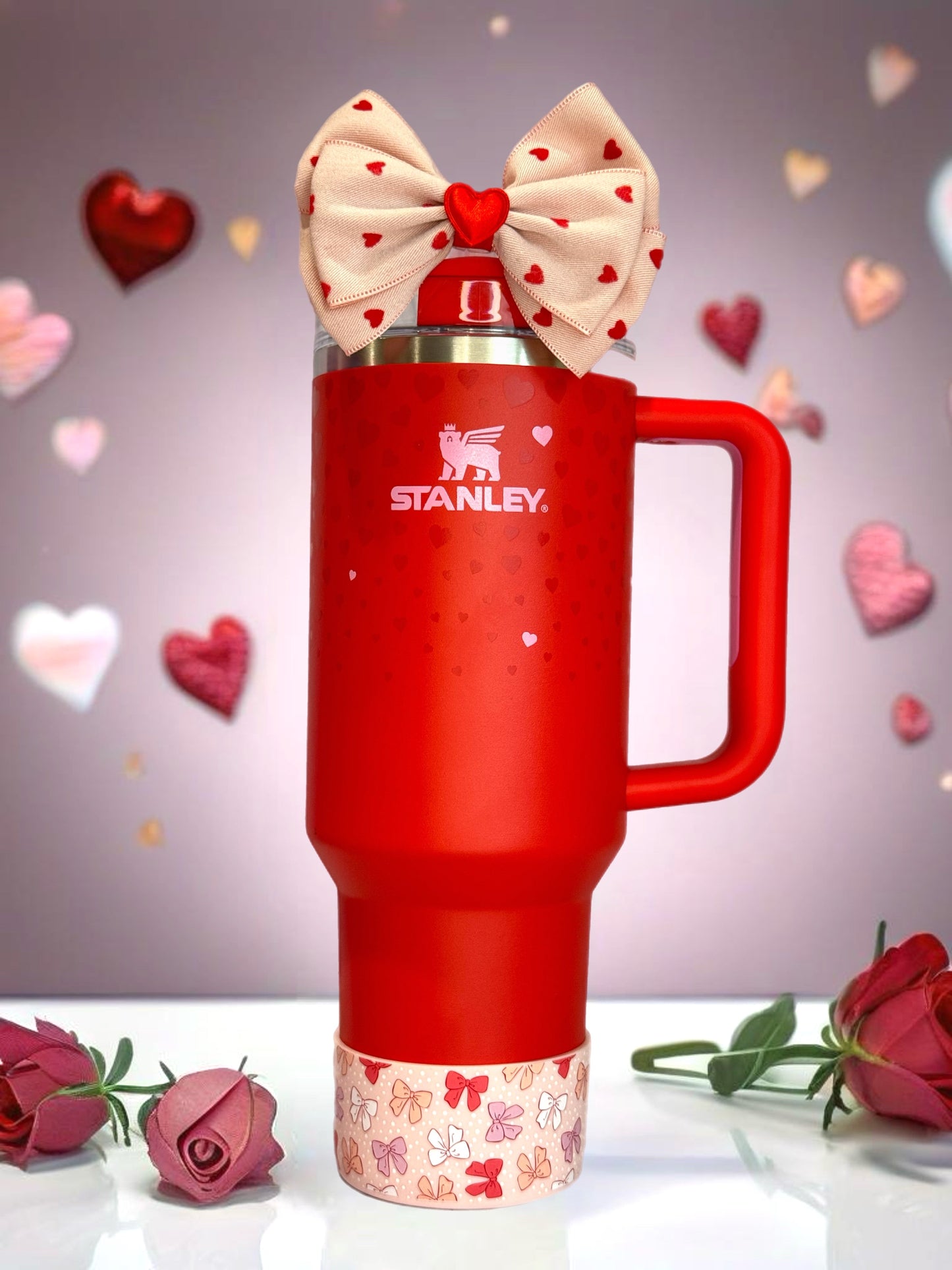 Mini Hearts Tumbler Bow