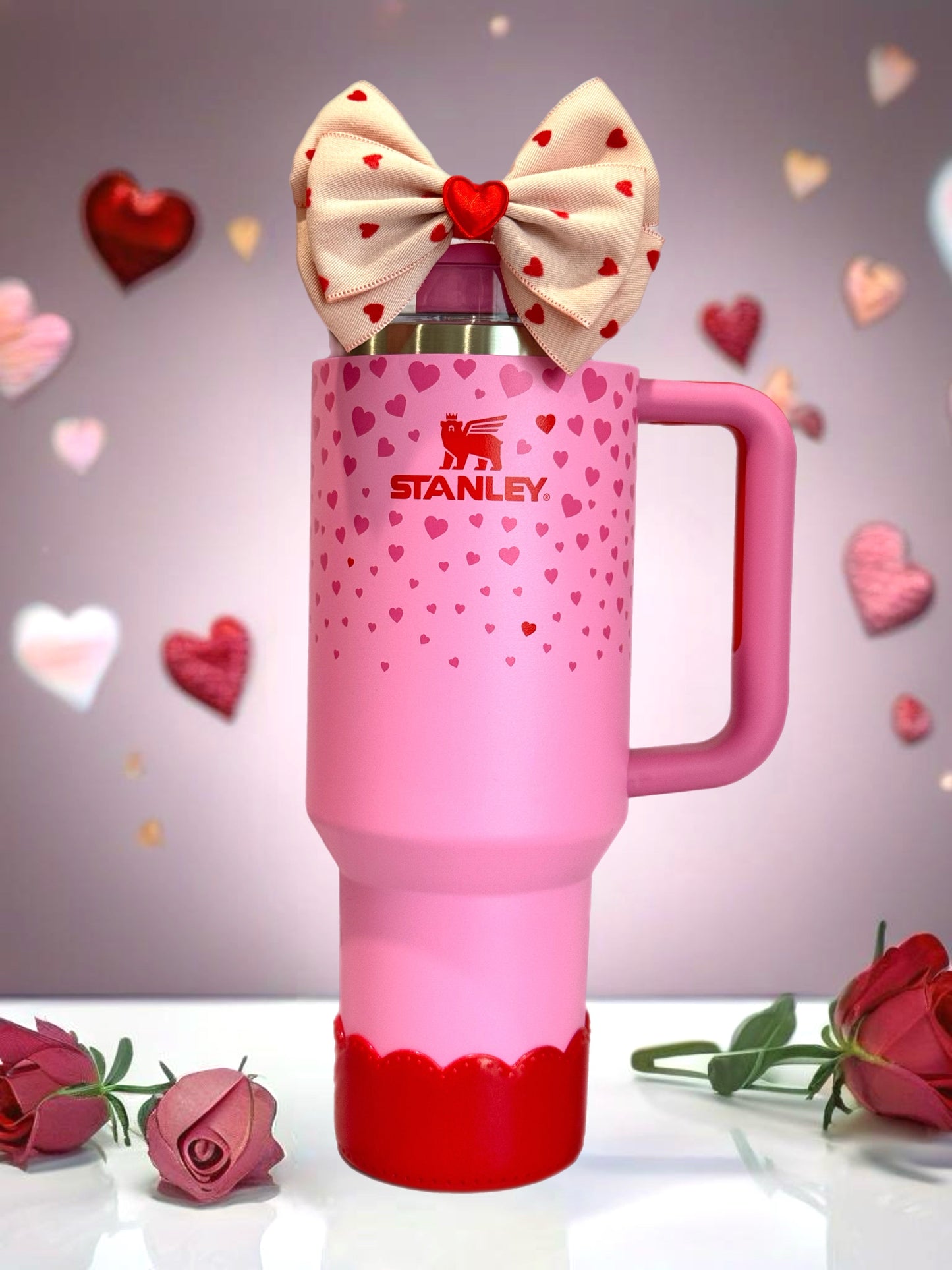 Mini Hearts Tumbler Bow