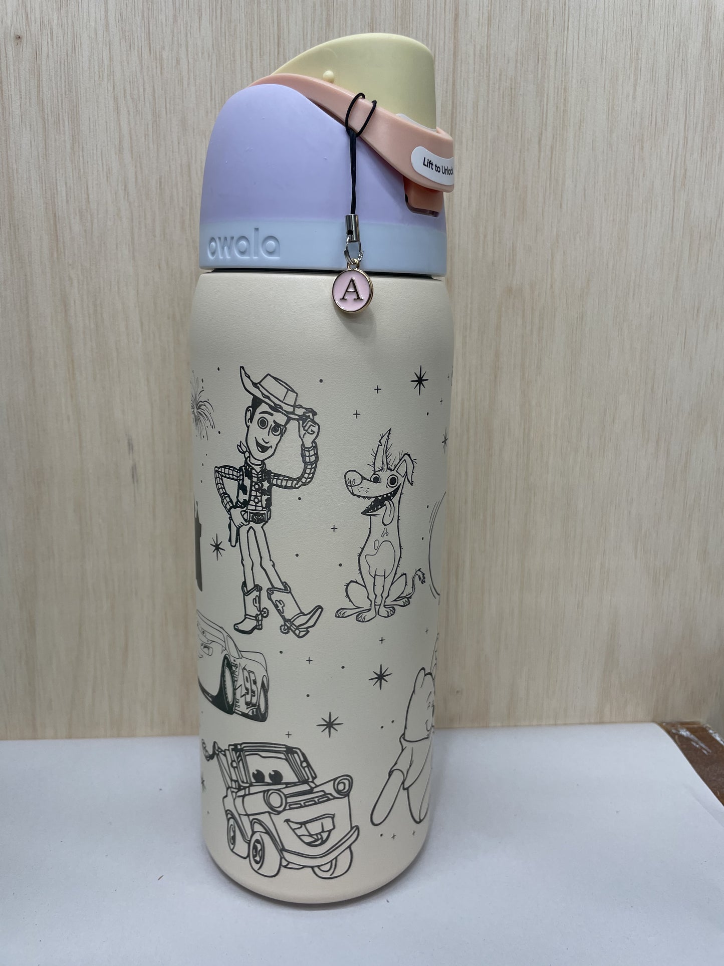Colored Water Bottle Charm - Name Identification
