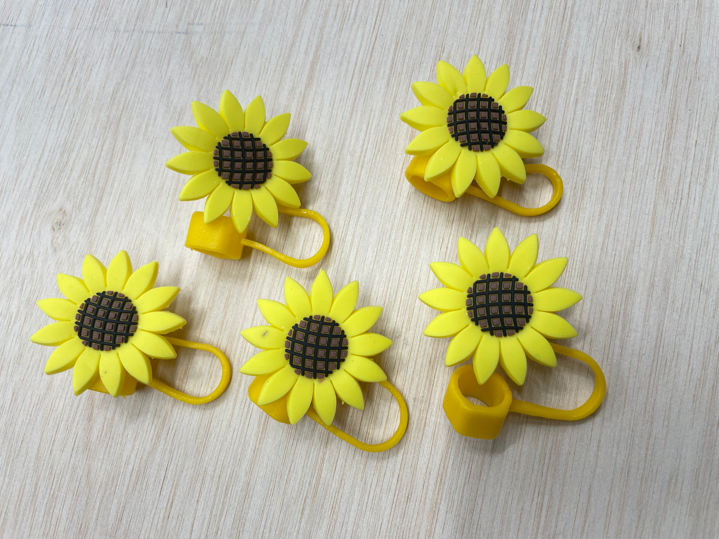Sunflower Silicone Straw Cap