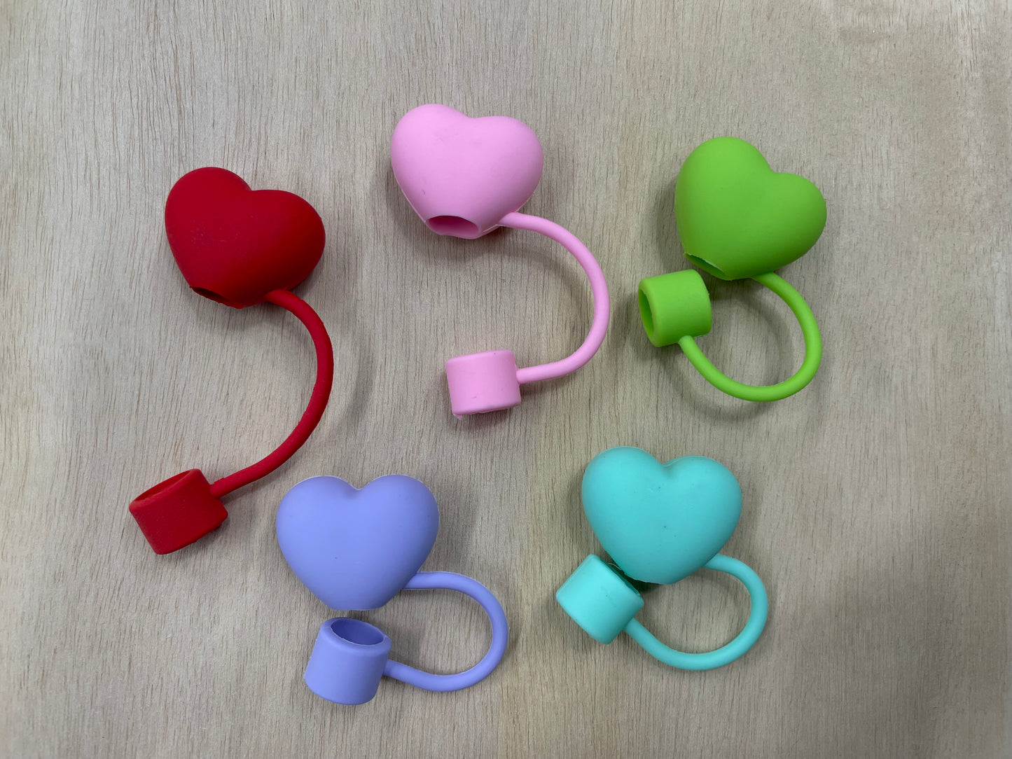 Heart Shaped Silicone Straw Cap