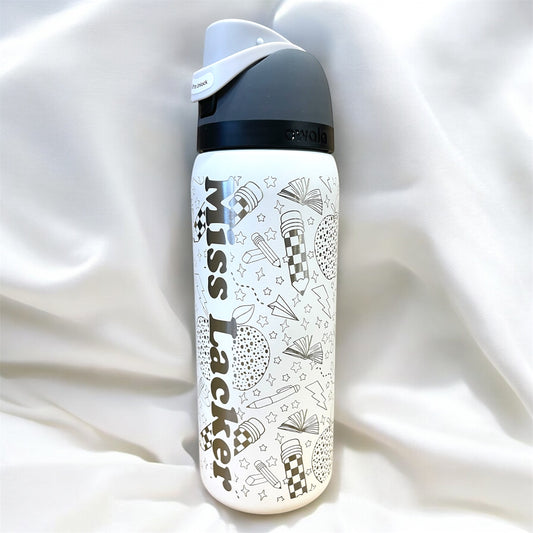 Personalized Teacher (w/ Name) Laser Engraved Owala Bottle