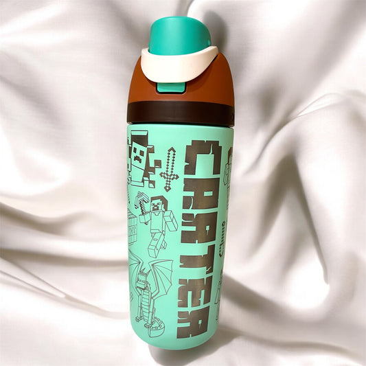 Block Building Laser Engraved Owala Bottle (Personalized w/ Name)