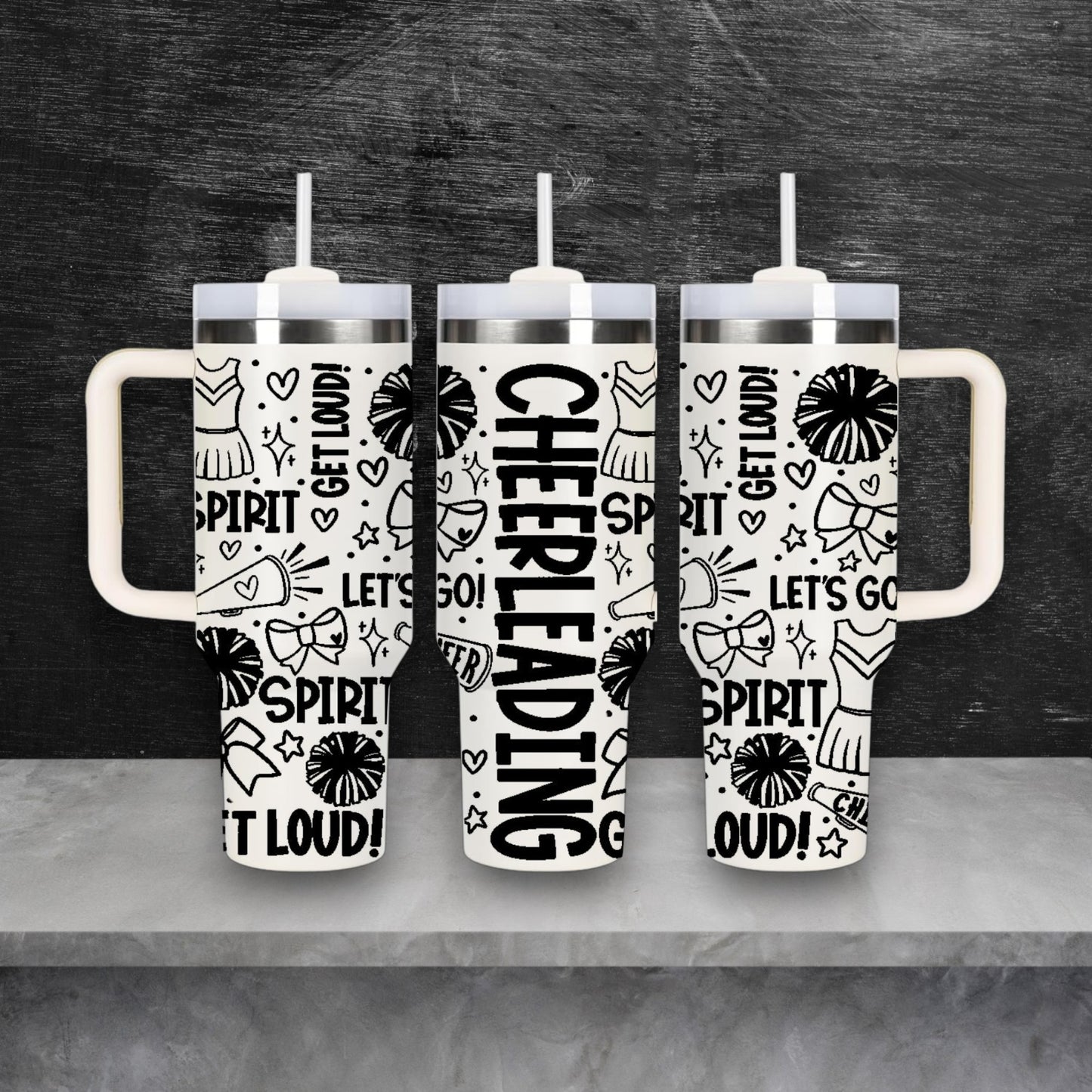 Cheerleading Laser Engraved Stanley Quencher