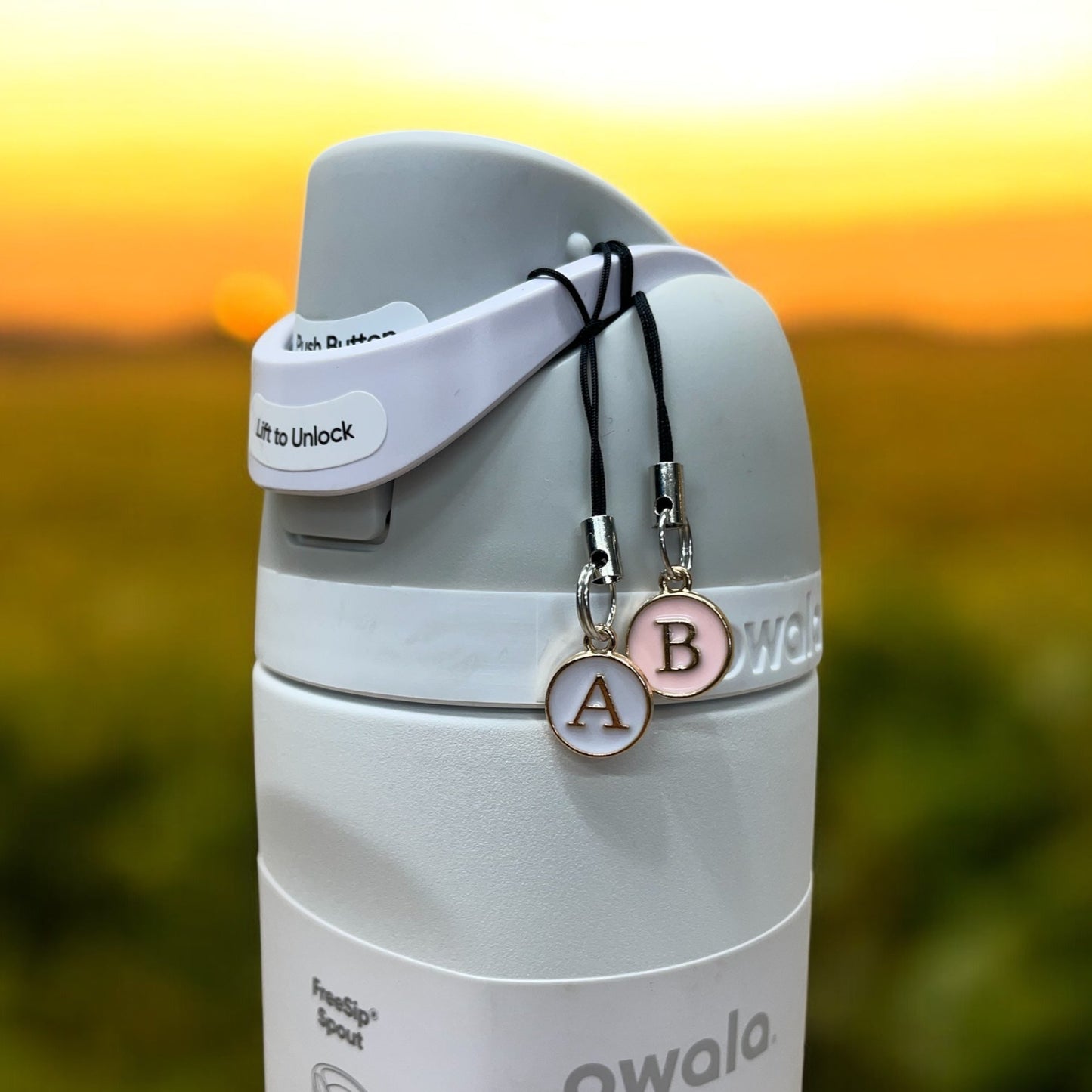 Colored Water Bottle Charm - Name Identification