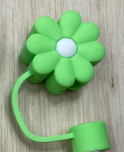 Colorful Flower Silicone Straw Cap
