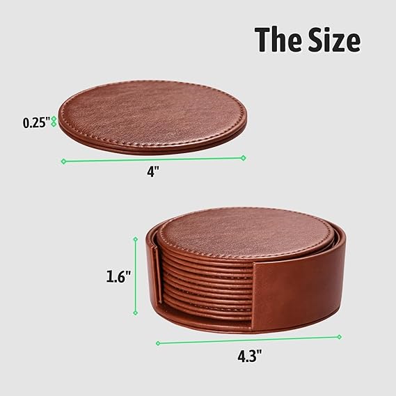 Personalized Engraved Leatherette Coasters
