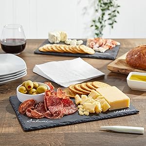 Laser Engraved Slate Charcuterie Cheeseboard / Serving Tray