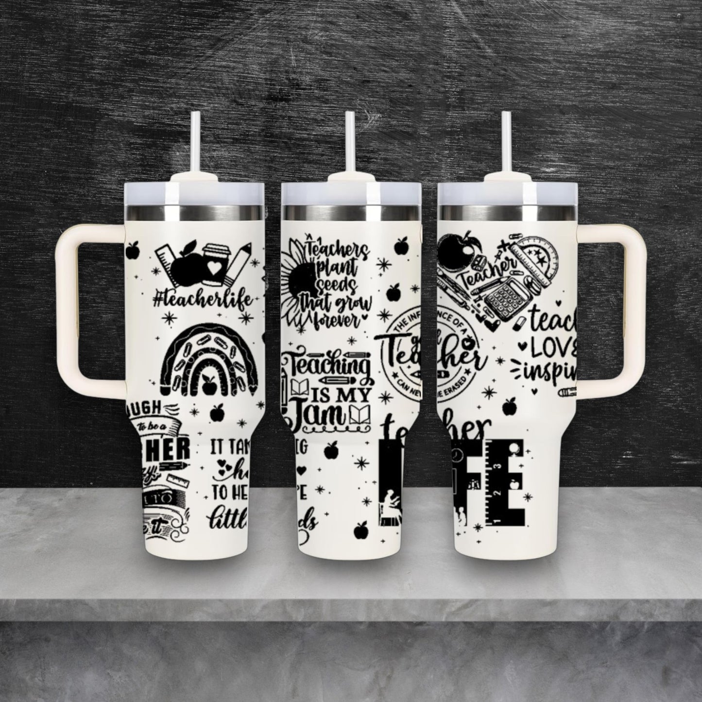 Teacher Quotes Laser Engraved Stanley Quencher