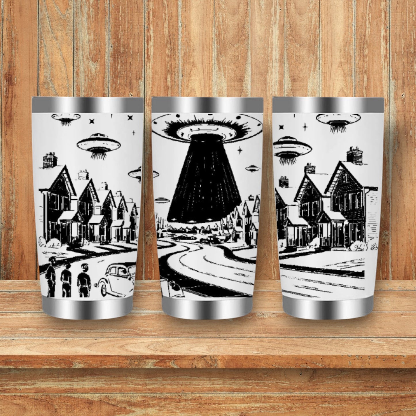 UFO Alien Laser Engraved Travel Tumblers (Yeti)