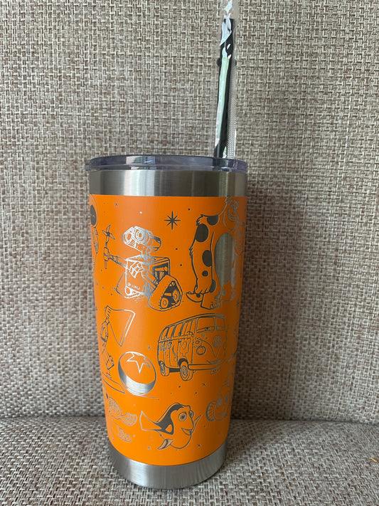 Laser Engraved Pixar Tumbler
