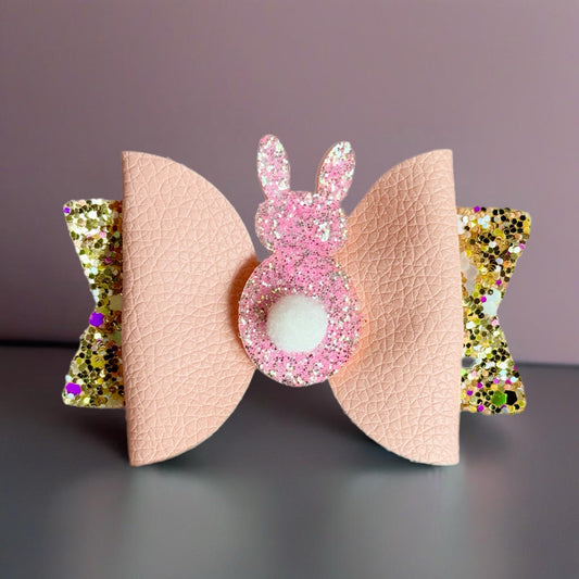 Peachy Pink Peeps Tumbler Bow