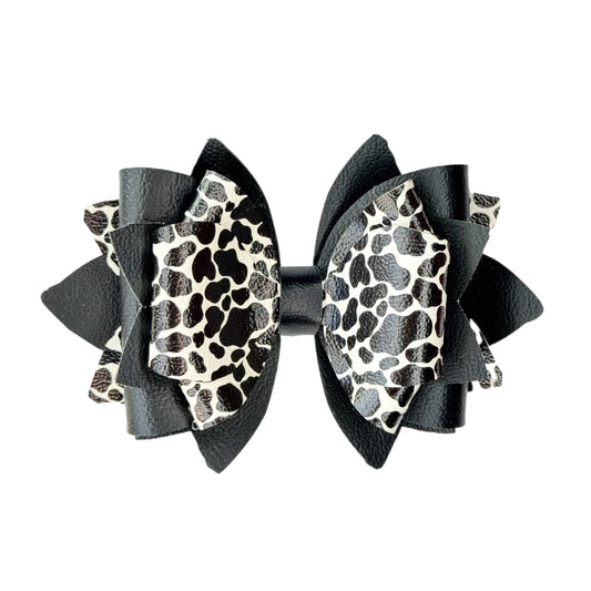 Cow Print Tumbler Bow