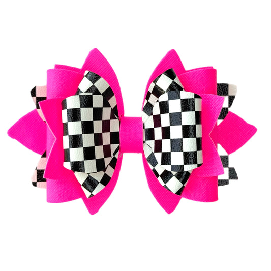 NEON CHECKERS Tumbler Bow