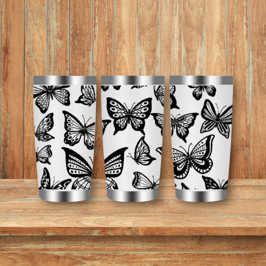 Butterfly Laser Engraved Travel Tumblers (Yeti)
