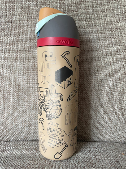 Laser Engraved Owala - Minecraft