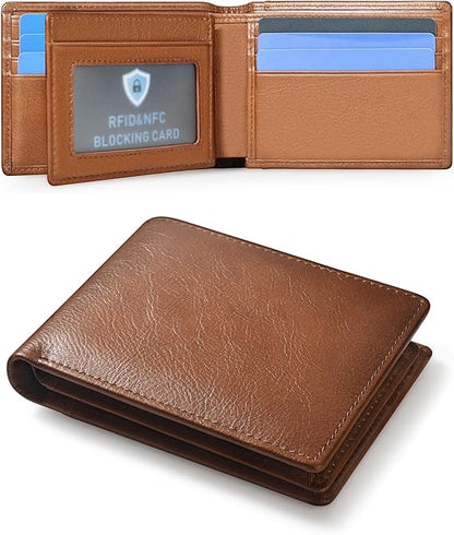 Luxury Leather Laser-Engraved Men’s Wallet