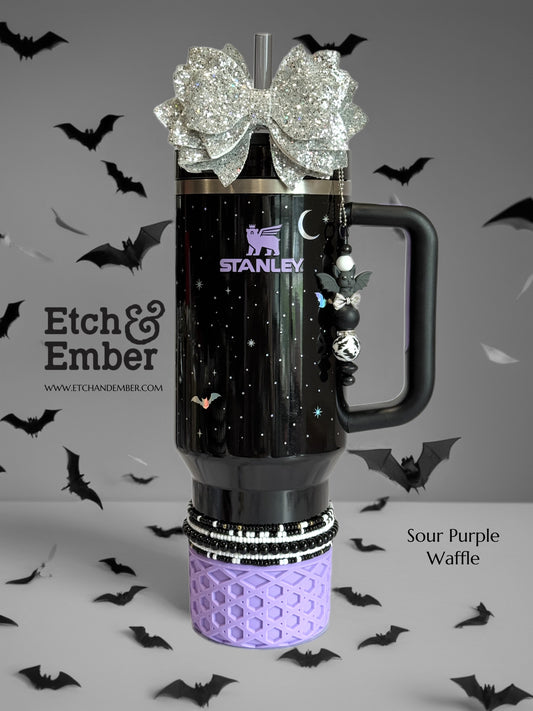 SILVER Glitter Tumbler Bow