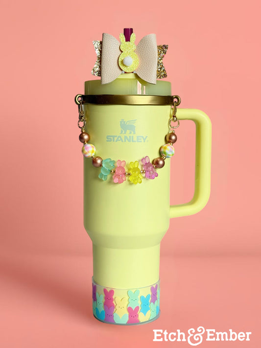 Yellow Peeps Tumbler Bow