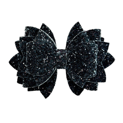 Black Glitter Tumbler Bow