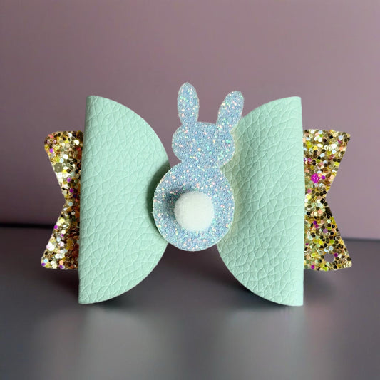 Teal Peeps Tumbler Bow