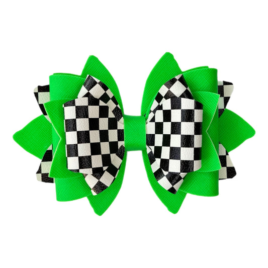NEON CHECKERS Tumbler Bow