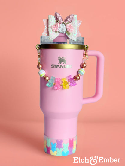 Floral Spring Tumbler Bow