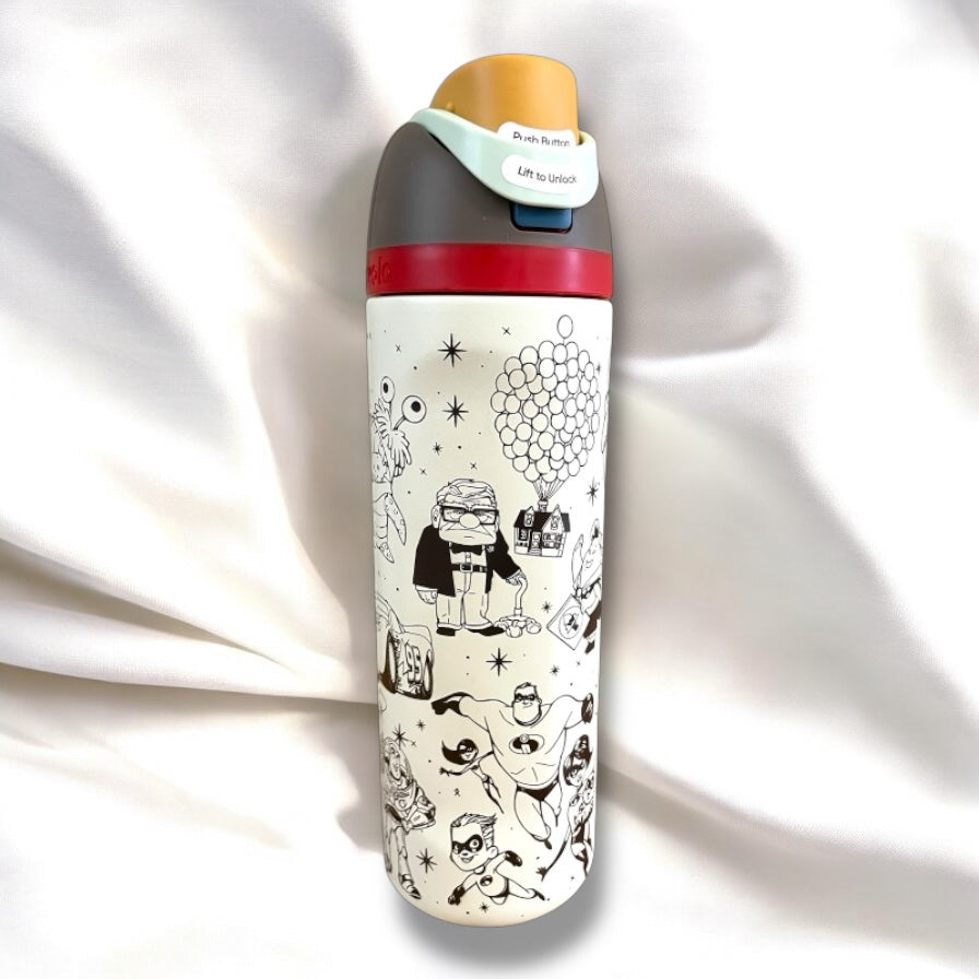 Movie Characters Laser Engraved Owala Bottle - Ball & Lamp Movies