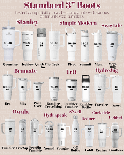 Almond Rose Body WAFFLE Tumbler Boot -fits 20-40oz