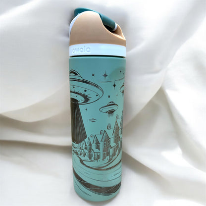 UFO Alien Laser Engraved Owala Bottle