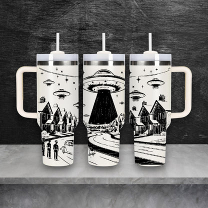 UFO Alien Laser Engraved Stanley Quencher