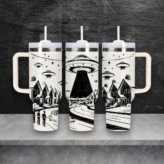 UFO Alien Laser Engraved Stanley Quencher