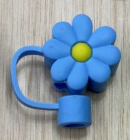 Colorful Flower Silicone Straw Cap