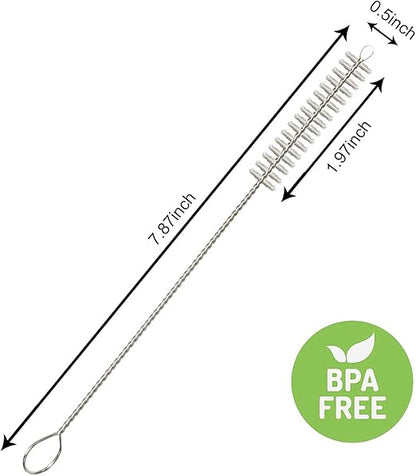 Soft Bristle Straw Brush - Clean Straw Prevents Mold & Mildew