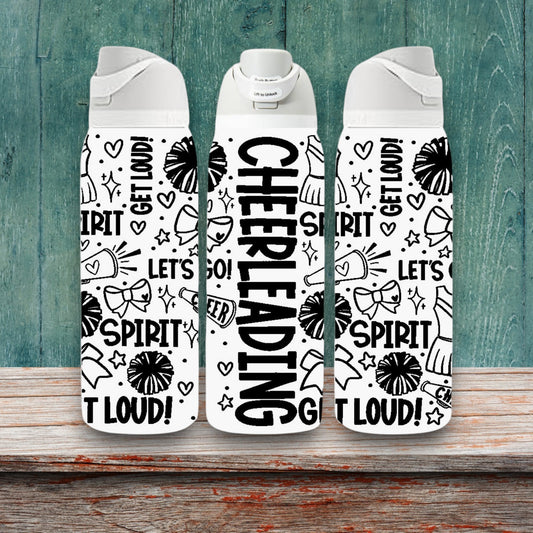 Cheerleading Laser Engraved Owala Bottle - Sports Team Cheer Dance Squad
