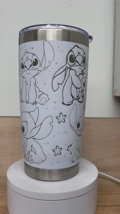 Hawaiian Alien Laser Engraved Travel Tumbler - Clearance