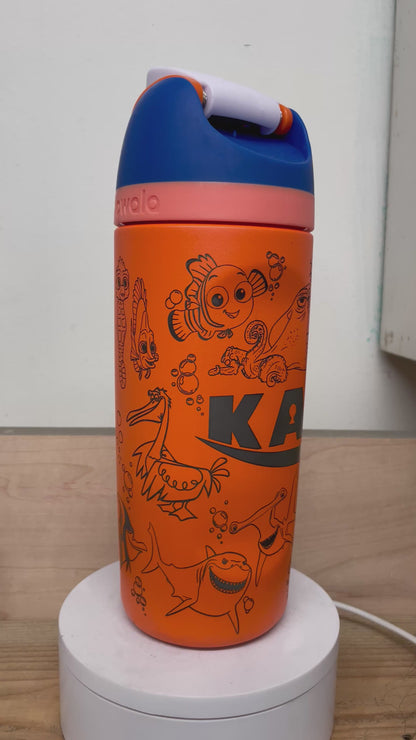 Finding Sea Creatures - Laser Engraved Owala Bottle - Personalized w/ Name