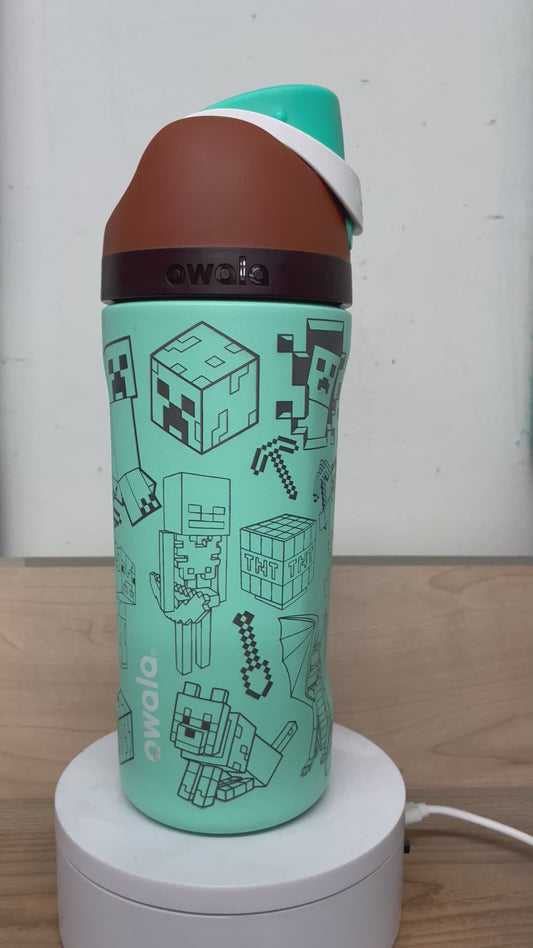 Block Building Laser Engraved Owala Bottle (Personalized w/ Name)