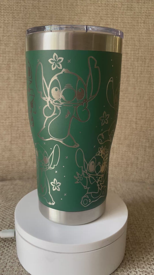 Laser Engraved Stitch Tumbler