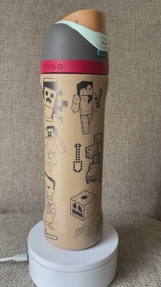 Laser Engraved Owala - Minecraft