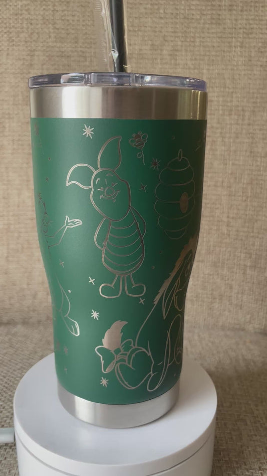 Laser Engraved Winnie the Pooh Tumbler
