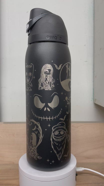 Christmas & Halloween Themed - Laser Engraved Owala Bottle