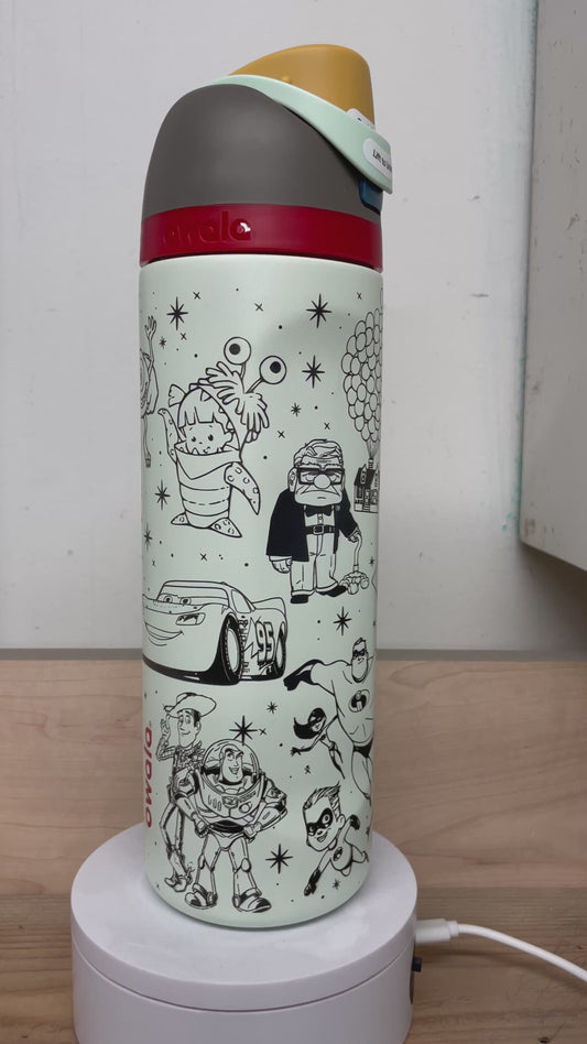 Movie Characters Laser Engraved Owala Bottle - Ball & Lamp Movies