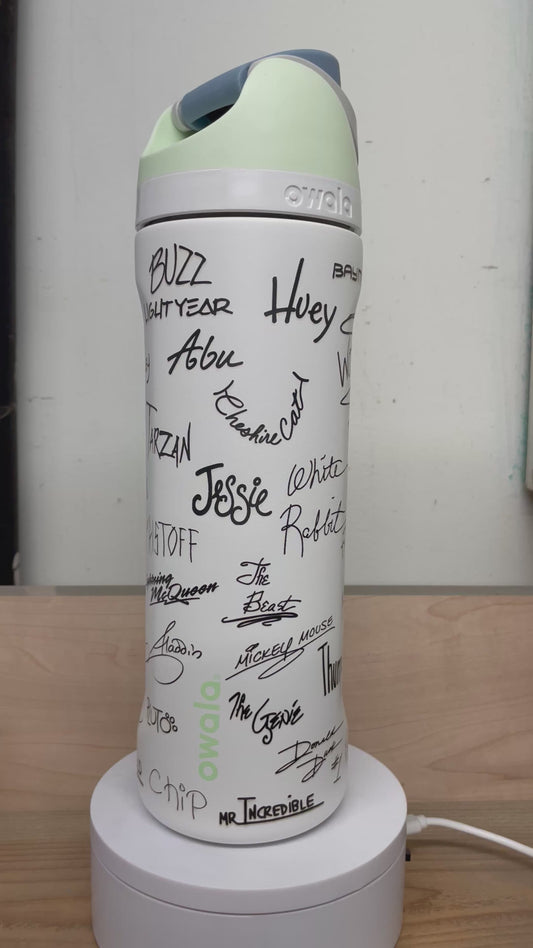 Autographs & Signatures - Laser Engraved Owala Bottle