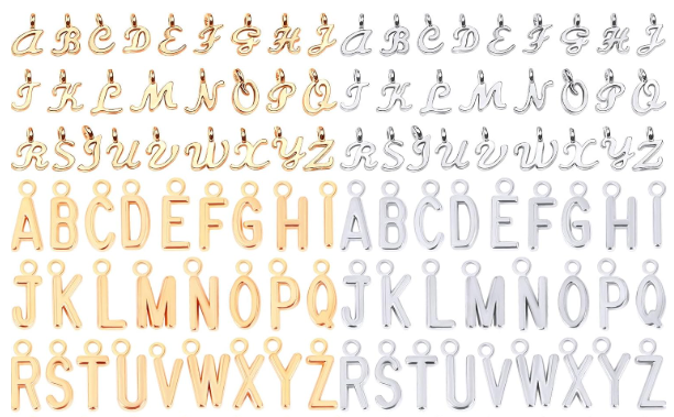 Letter Water Bottle Charm - Name Identification