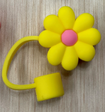 Colorful Flower Silicone Straw Cap
