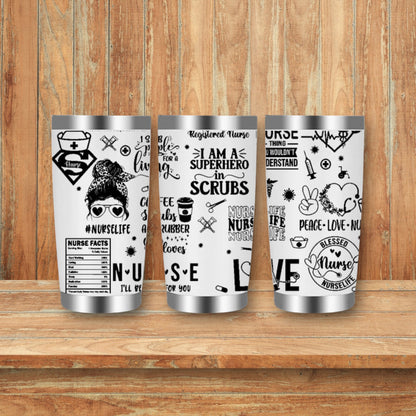 Nurse RN LPN Laser Engraved Travel Tumblers (Yeti)